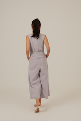 Nicole Relaxed Jumpsuit in Light Grey