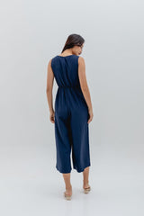 Nicole Relaxed Jumpsuit in Navy Blue
