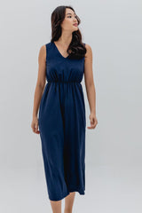 Nicole Relaxed Jumpsuit in Navy Blue