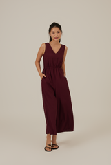 Nicole Relaxed Jumpsuit in Plum