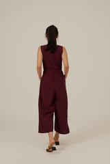 Nicole Relaxed Jumpsuit in Plum