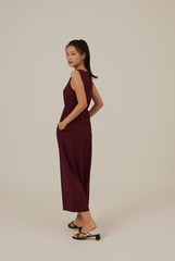 Nicole Relaxed Jumpsuit in Plum