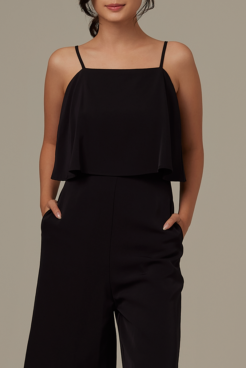 Ayla Layered Jumpsuit in Black
