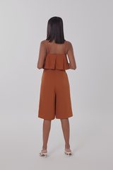 Ayla Layered Jumpsuit in Brown