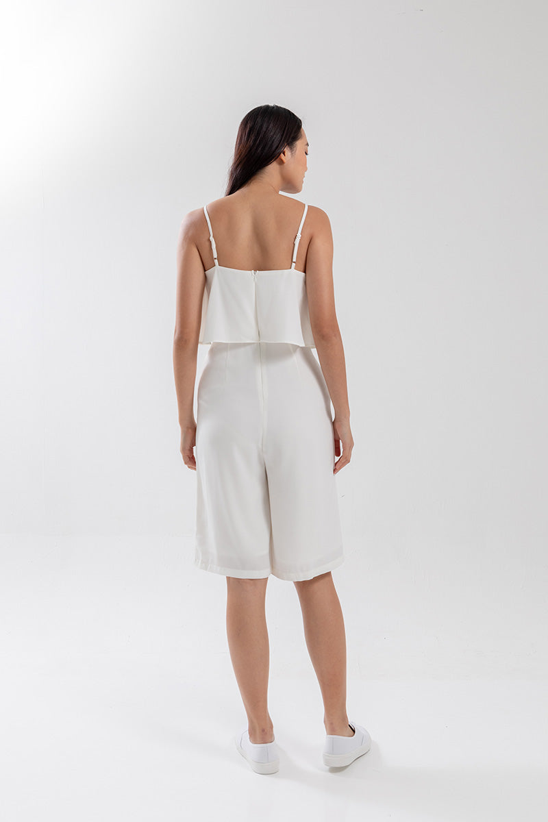 Ayla Layered Jumpsuit in White