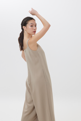 Veronica Wide leg Jumpsuit in Clay