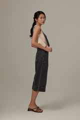 Delphine Denim Dungaree in Black