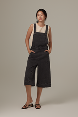 Delphine Denim Dungaree in Black
