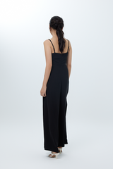 Zaraye Cowl Neck Jumpsuit in Black