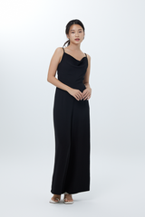 Zaraye Cowl Neck Jumpsuit in Black