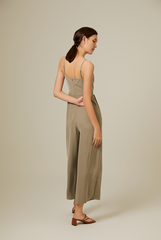 Zaraye Cowl Neck Jumpsuit in Tea