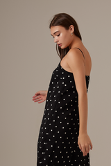 Taylor Polka Dot Jumpsuit in Black