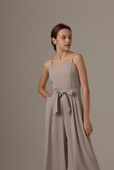 Nigis Ribbon Tie Jumpsuit in Clay