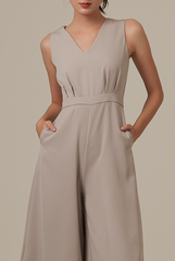 Sebrina Wide Leg Jumpsuit in Ash