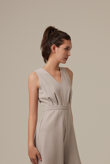 Sebrina Wide Leg Jumpsuit in Ash
