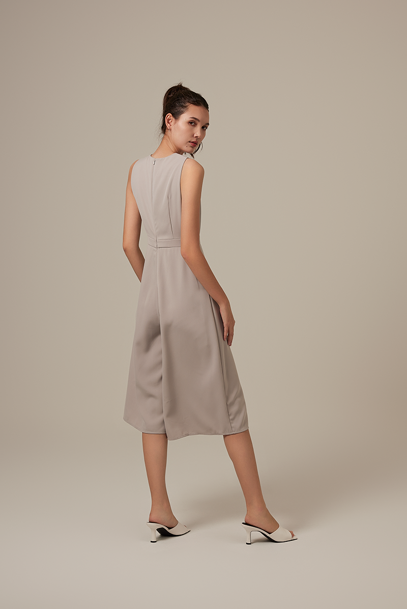 Sebrina Wide Leg Jumpsuit in Ash