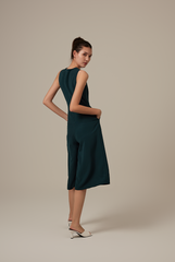 Sebrina Wide Leg Jumpsuit in Pine