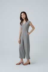 Ellia Cap Sleeves Jumpsuit in Clay