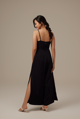 Lawrence V-neck Jumpsuit in Navy Blue