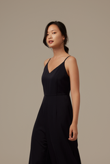 Lawrence V-neck Jumpsuit in Navy Blue