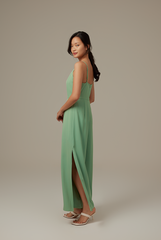 Lawrence V-neck Jumpsuit in Sage Green