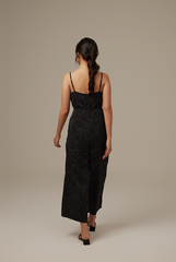 Laina Polka Dot Jumpsuit in Black