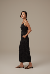 Laina Polka Dot Jumpsuit in Black