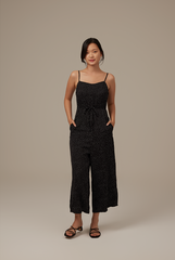 Laina Polka Dot Jumpsuit in Black