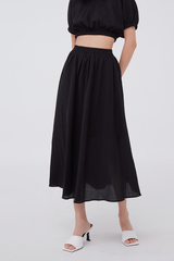 Loren Textured Skirt in Black
