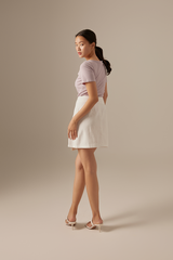 Noelle Asymmetrical Skirt in White