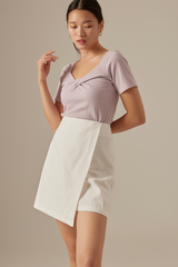 Noelle Asymmetrical Skirt in White