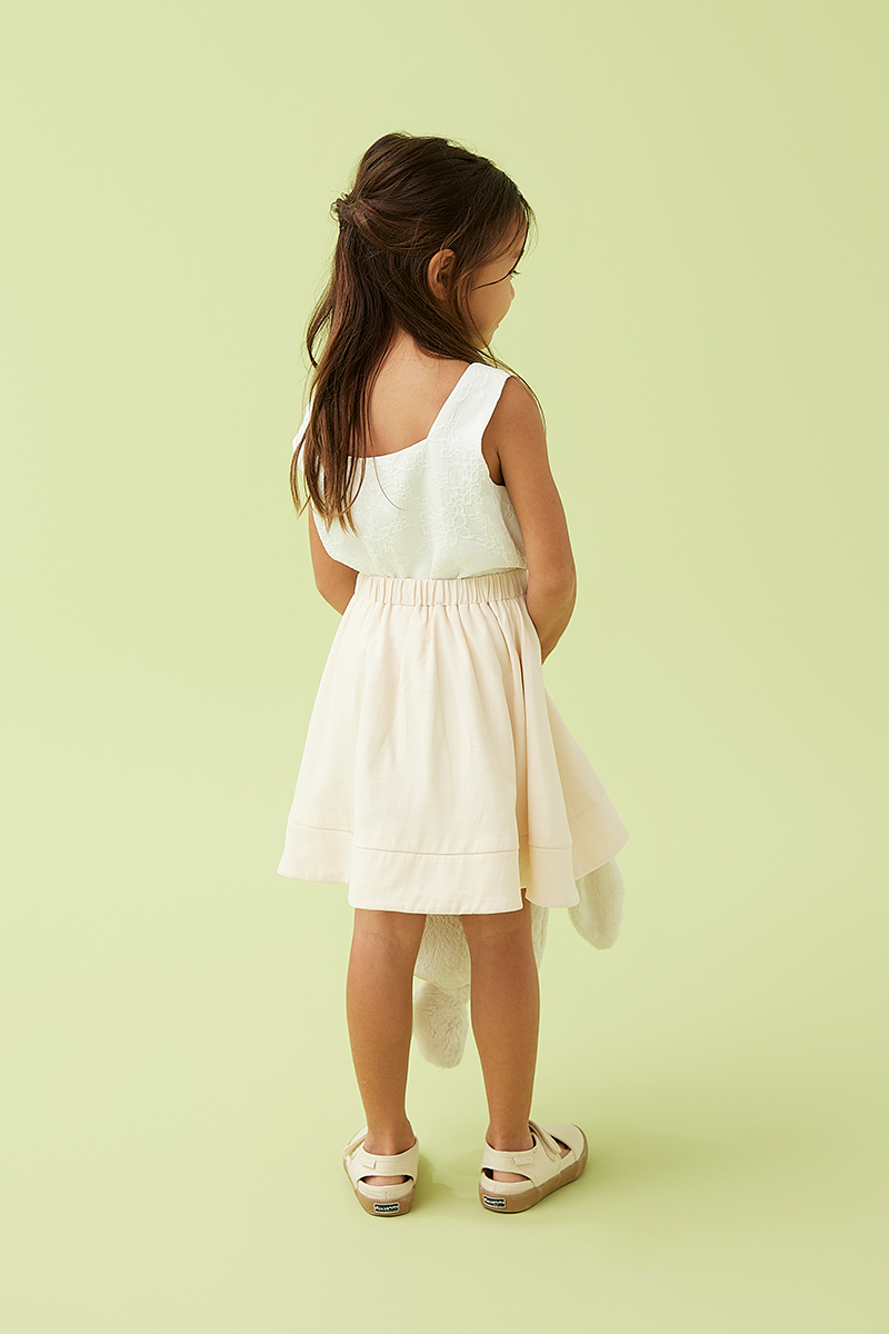 KIDS Enya Round Skirt in Cream