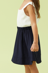 KIDS Enya Round Skirt in Navy Blue