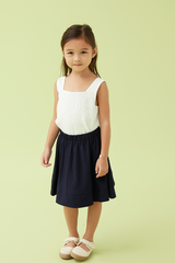 KIDS Enya Round Skirt in Navy Blue