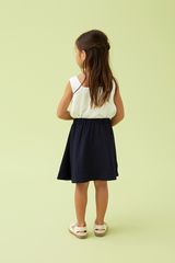 KIDS Enya Round Skirt in Navy Blue