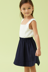 KIDS Enya Round Skirt in Navy Blue