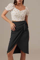 Lolah Wrap Midi Skirt in Forest