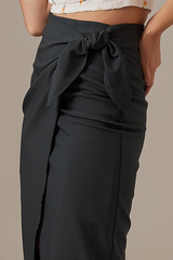 Lolah Wrap Midi Skirt in Forest