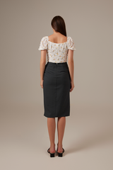 Lolah Wrap Midi Skirt in Forest