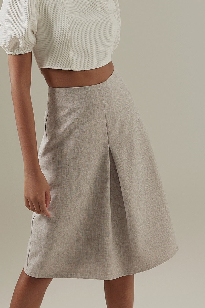Candice A-line Skirt in Truffle