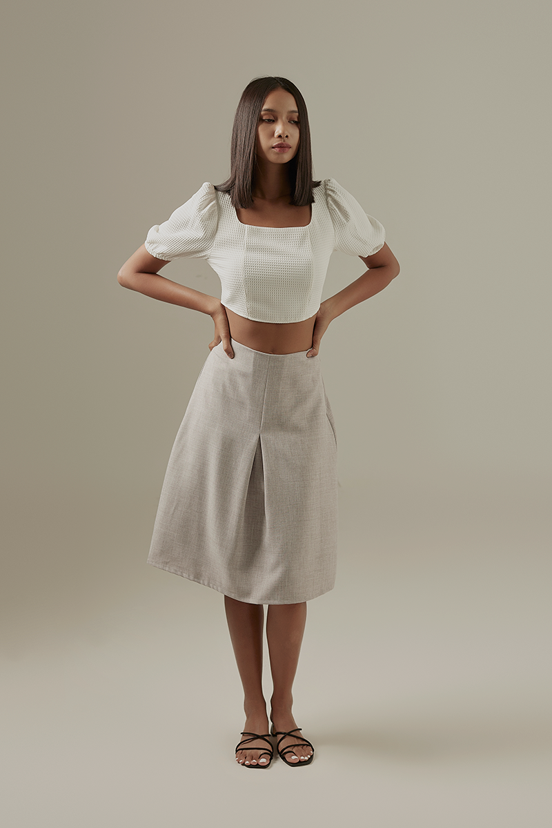 Candice A-line Skirt in Truffle