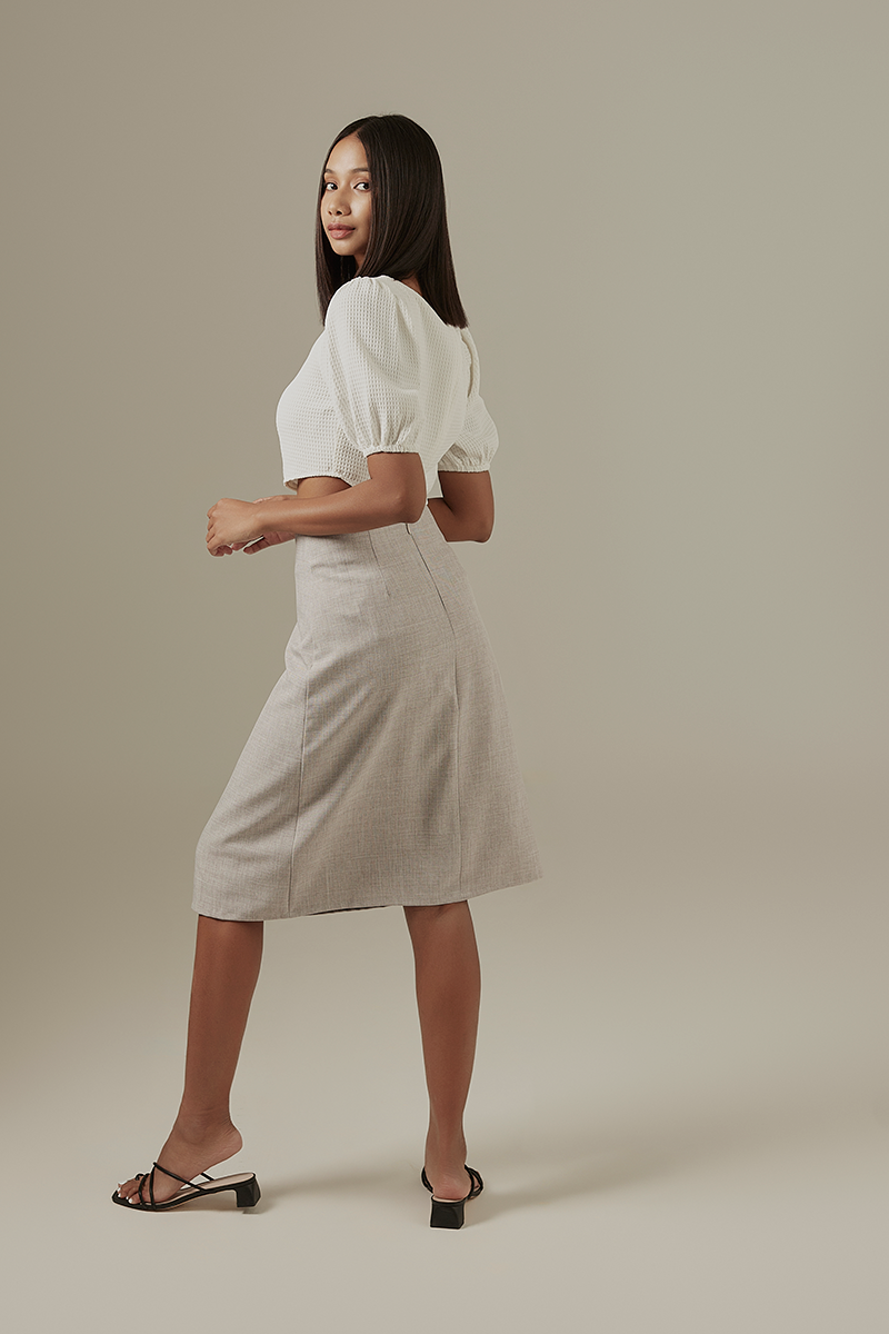 Candice A-line Skirt in Truffle