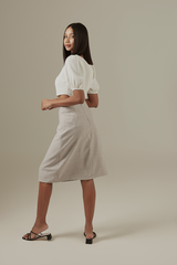 Candice A-line Skirt in Truffle