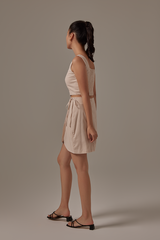Wina Asymmetrical Skirt in Beige