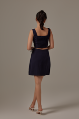 Wina Asymmetrical Skirt in Midnight