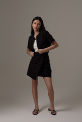 Corral Front Wrap Skirt in Black