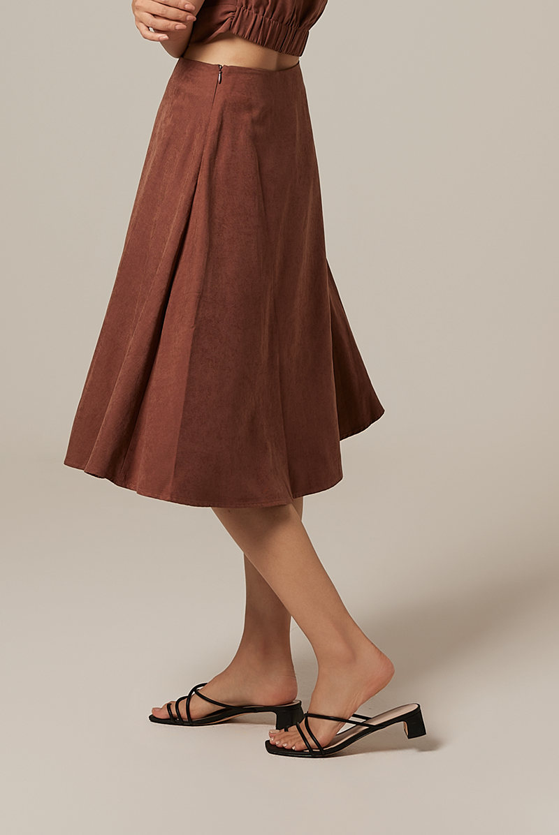 Allie A-line Skirt in Chocolate