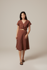 Allie A-line Skirt in Chocolate