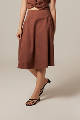 Allie A-line Skirt in Chocolate