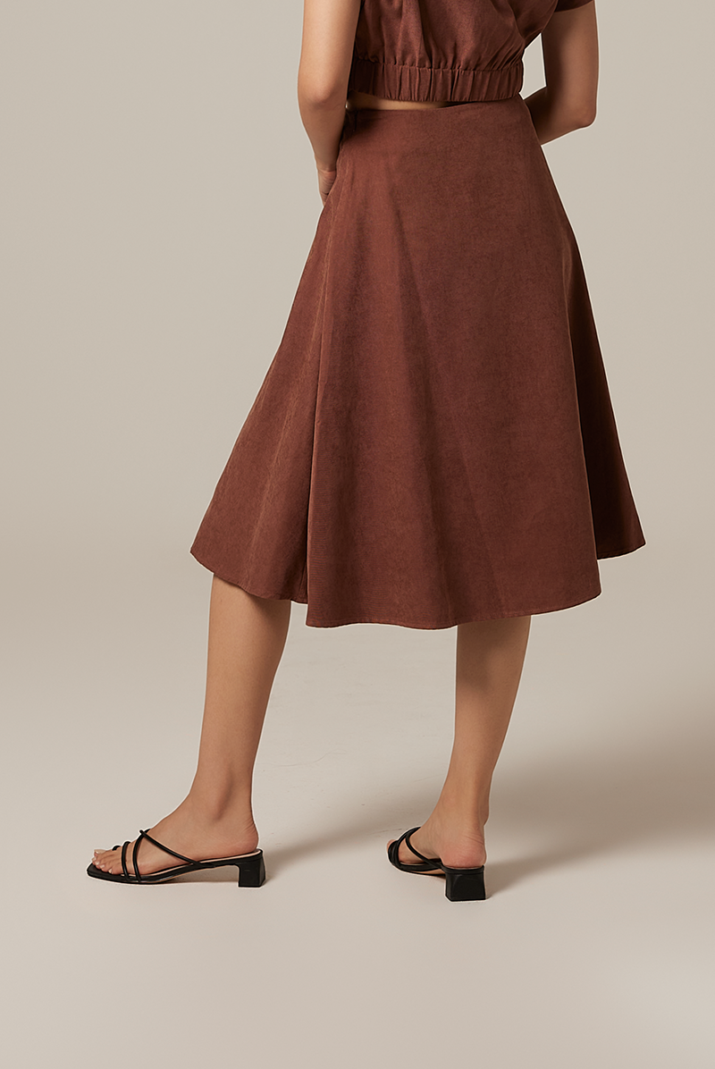 Allie A-line Skirt in Chocolate